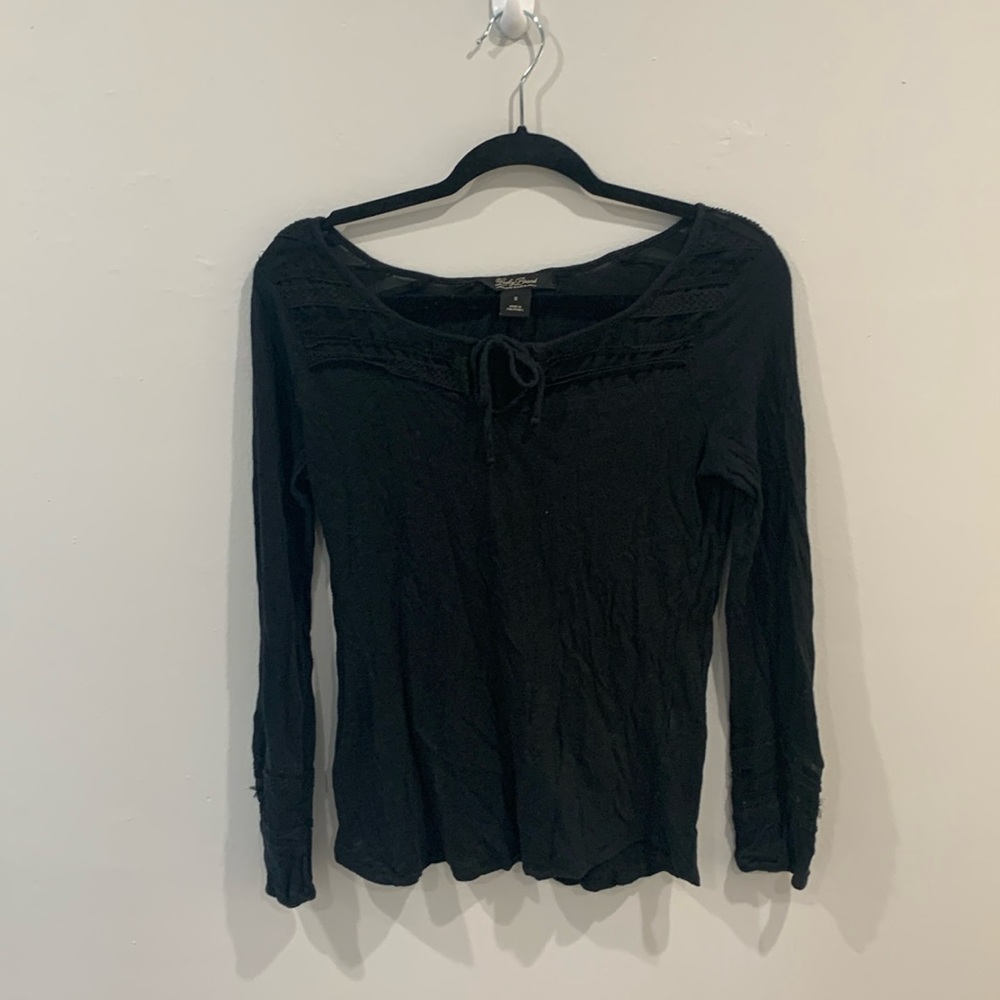 Lucky Brand black long sleeve top
